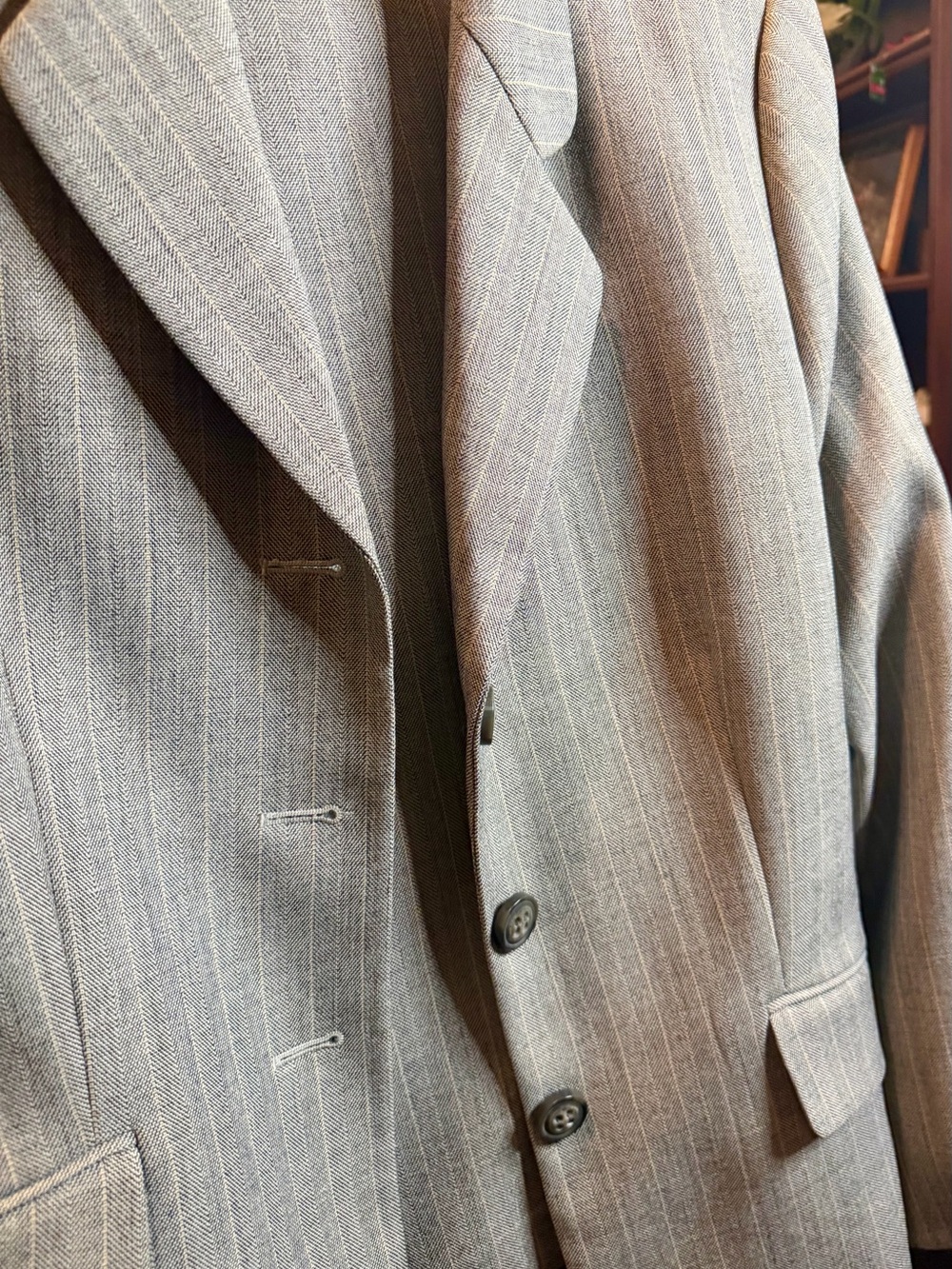 Evan Picone Gray Pinstripe Men's Blazer